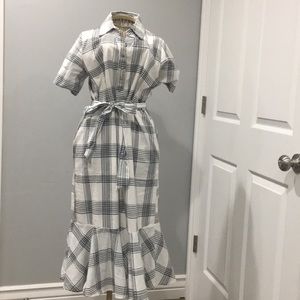 Black and white plaid dress